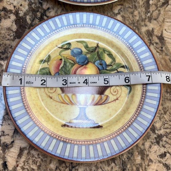 Set of 4 Porcelain 1855 Limoges Renaissance collection plates 7.75” dessert - Picture 7 of 14